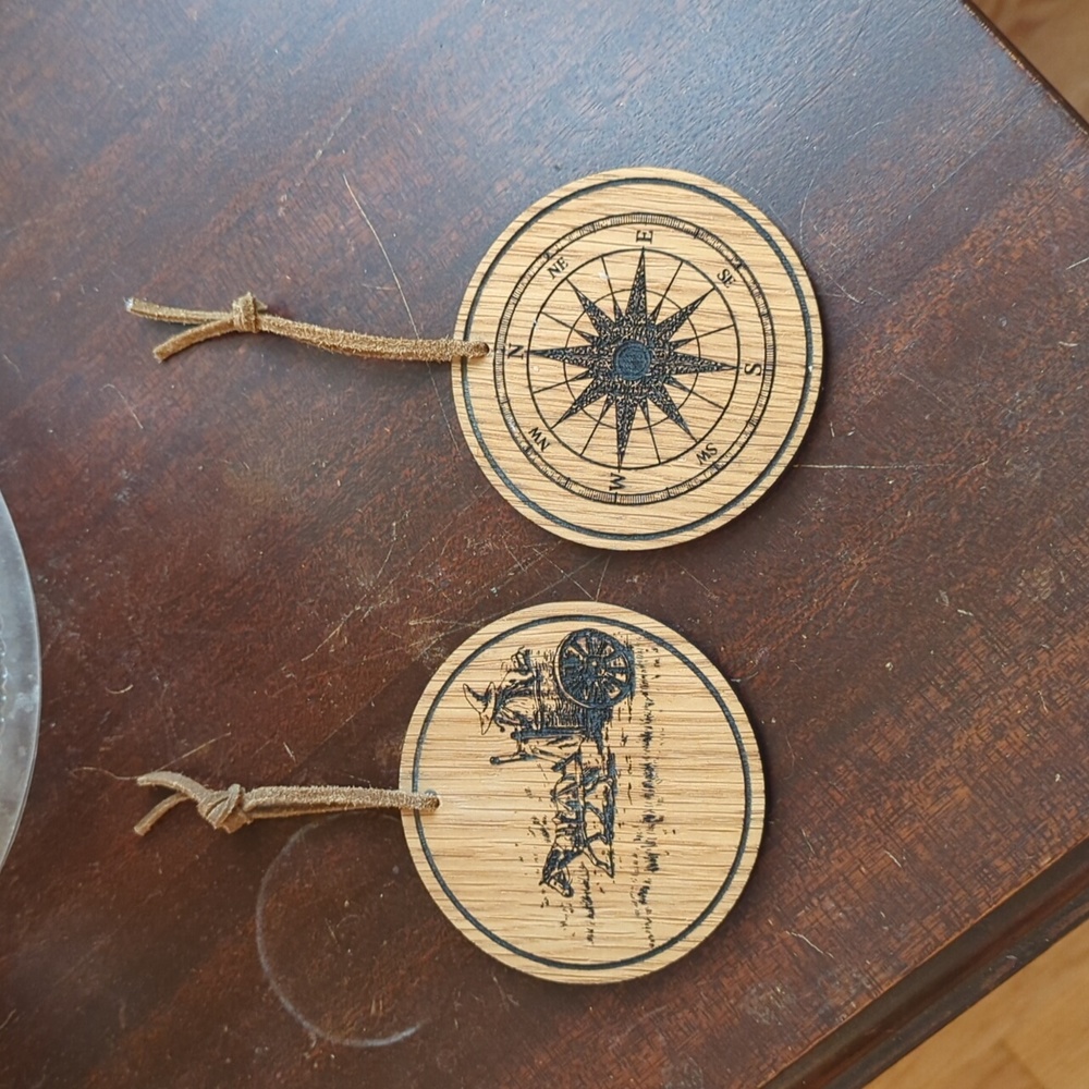 Wood engraved ornaments